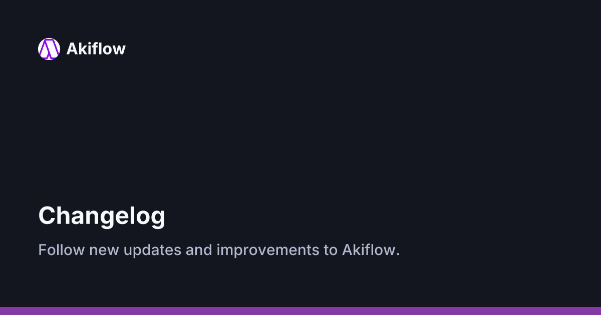 Changelog - Akiflow