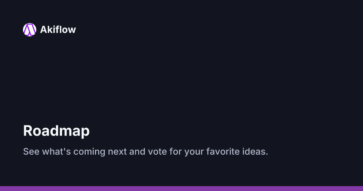 Roadmap - Akiflow